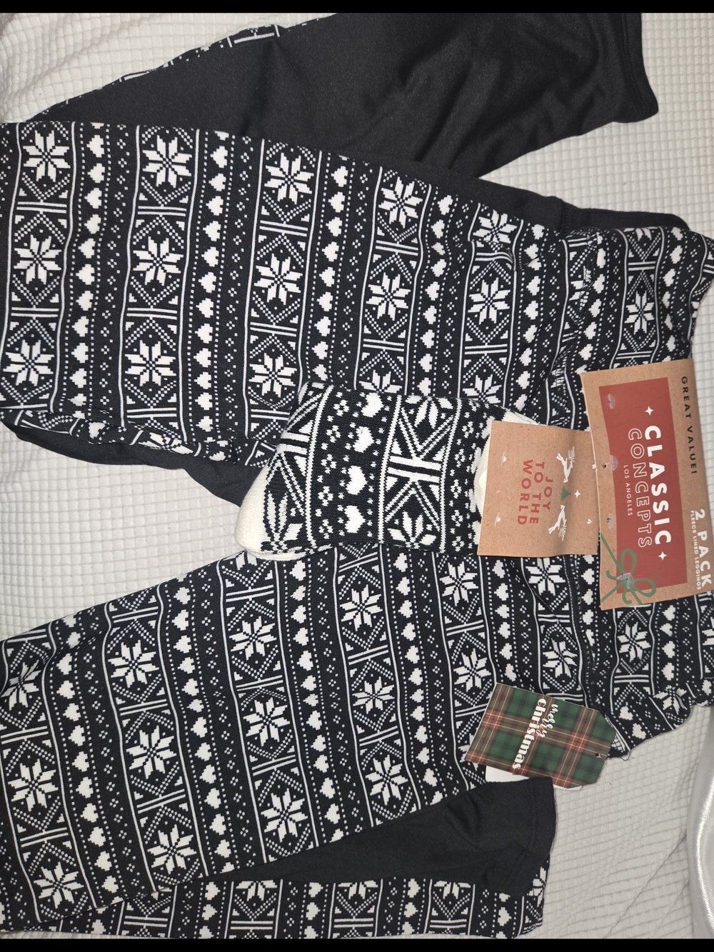 Black & White Nordic Print Leggings (2 Pairs)